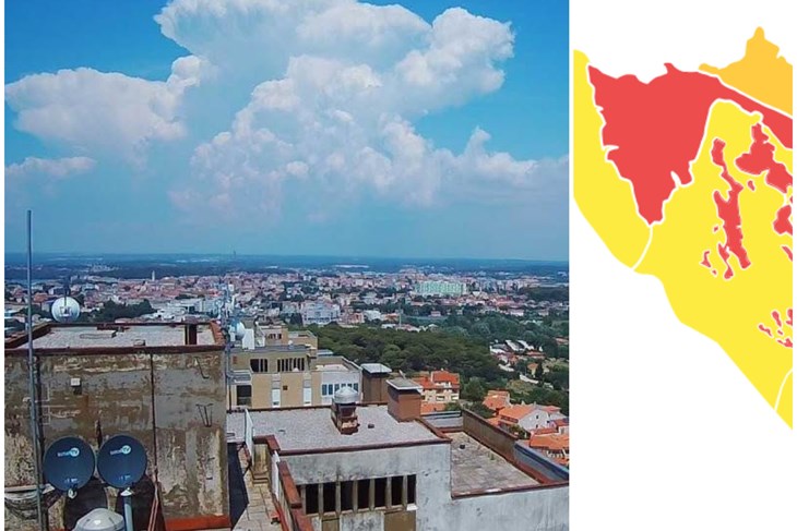 Nevrijeme je stiglo: Tuča u središnjoj Istri, fronta stiže i na jug poluotoka